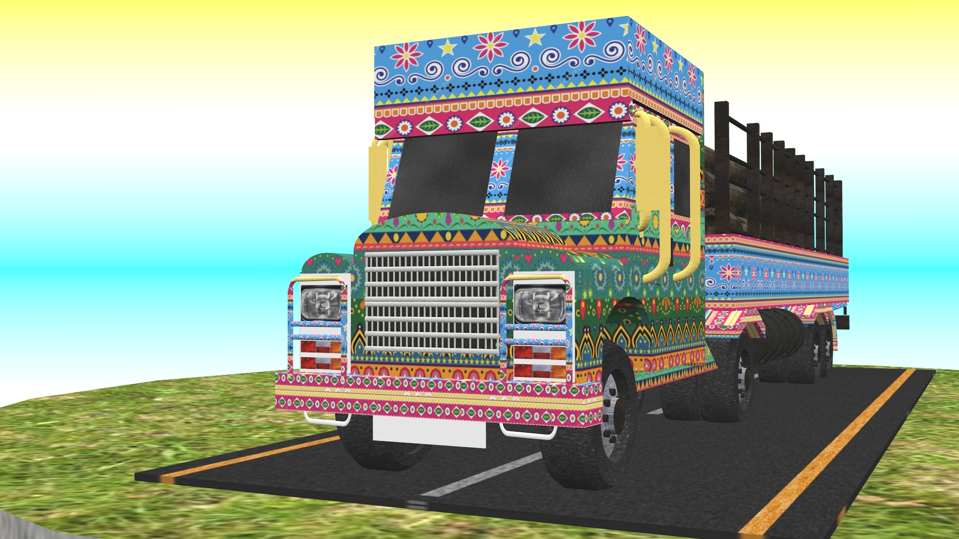 All types of Indian Trucks 3D Model Collection_61