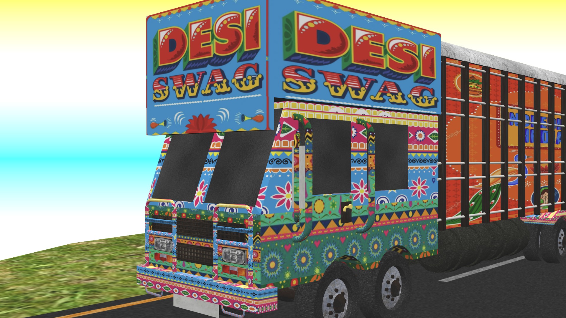 All types of Indian Trucks 3D Model Collection_25