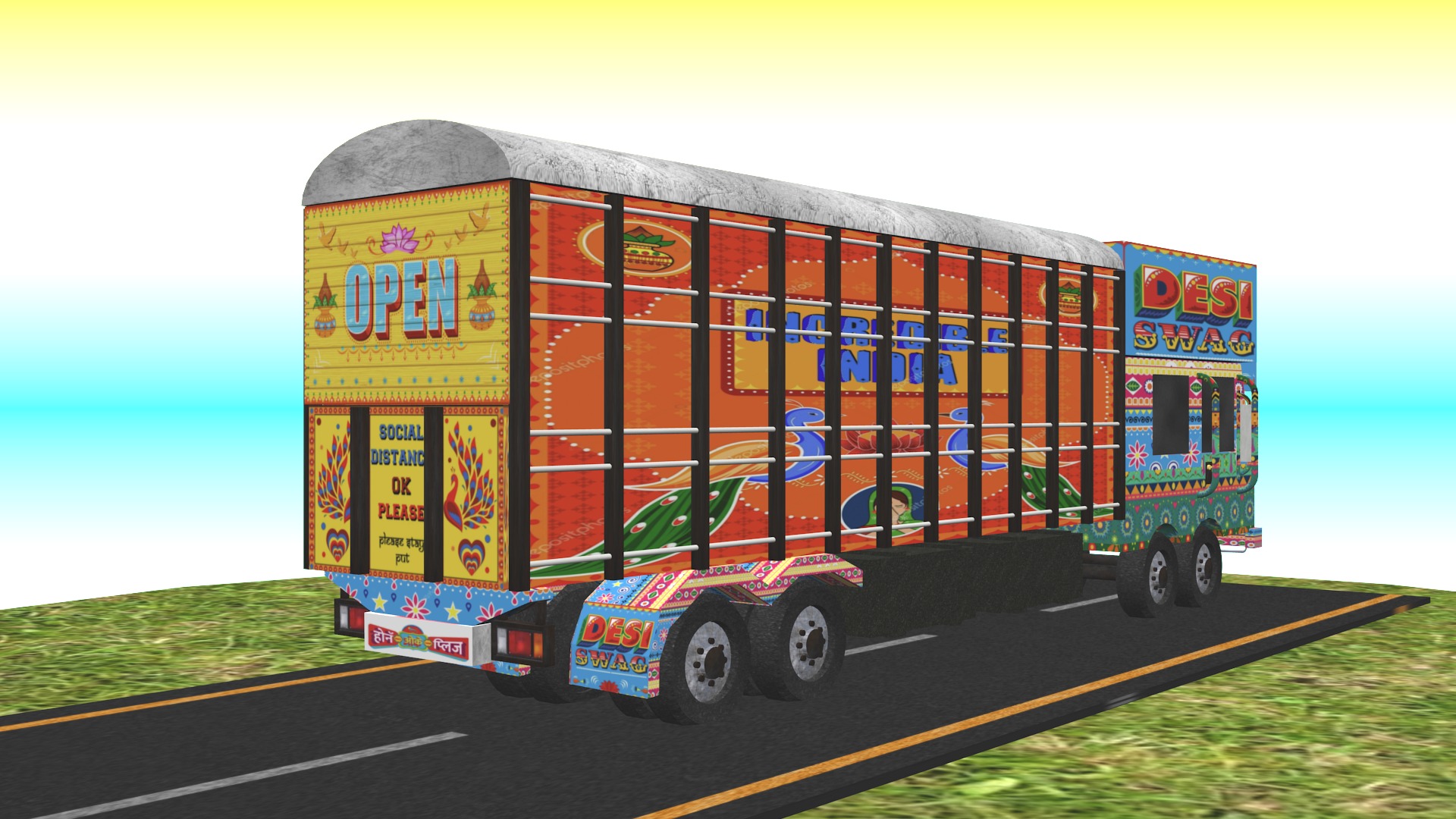 All types of Indian Trucks 3D Model Collection_21