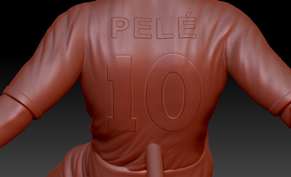 Pele Soccer Player 10 3D print model_2