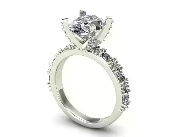 Engagement Ring With Oval Diamond