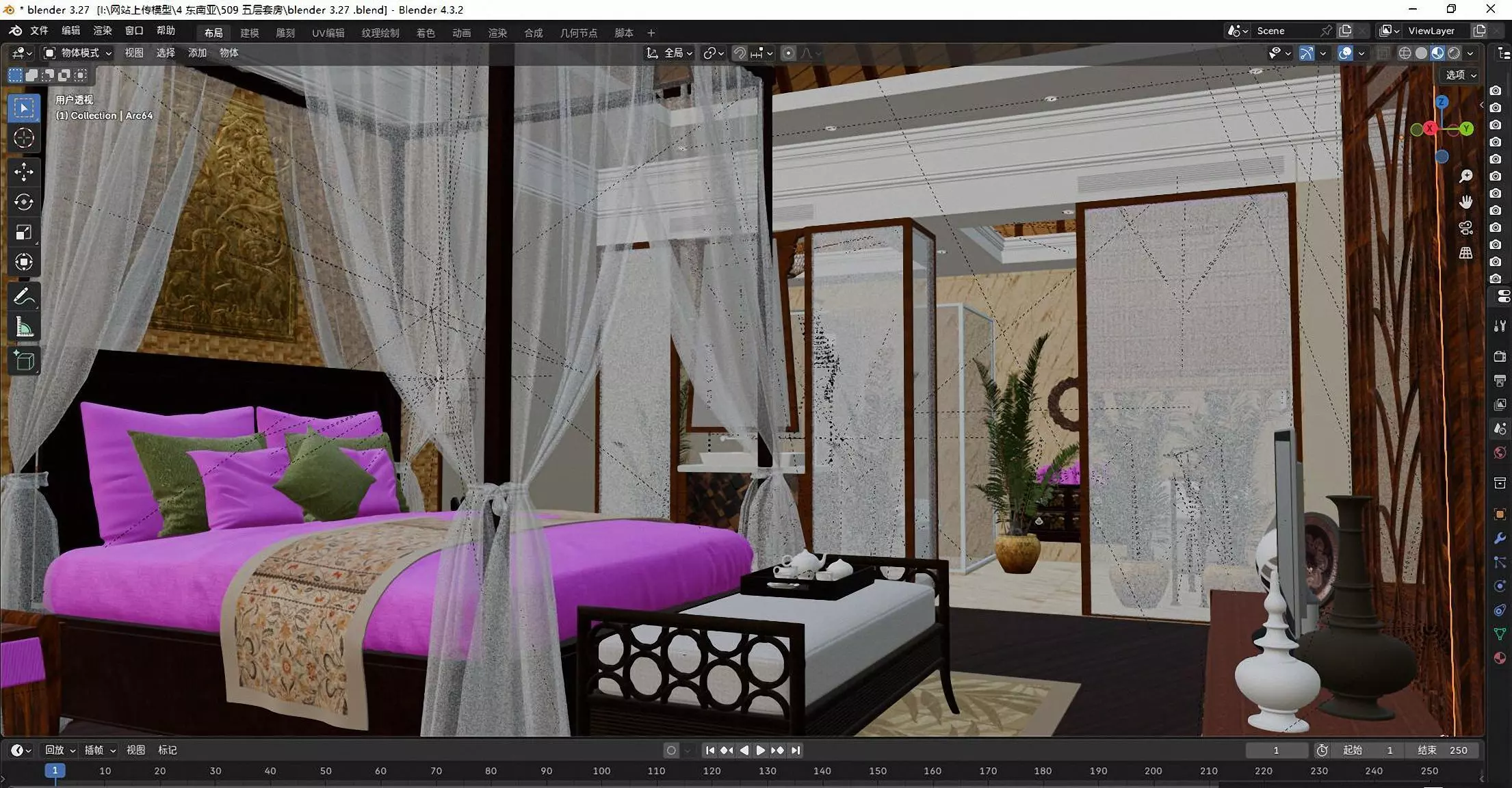Hotel room  3D model_6