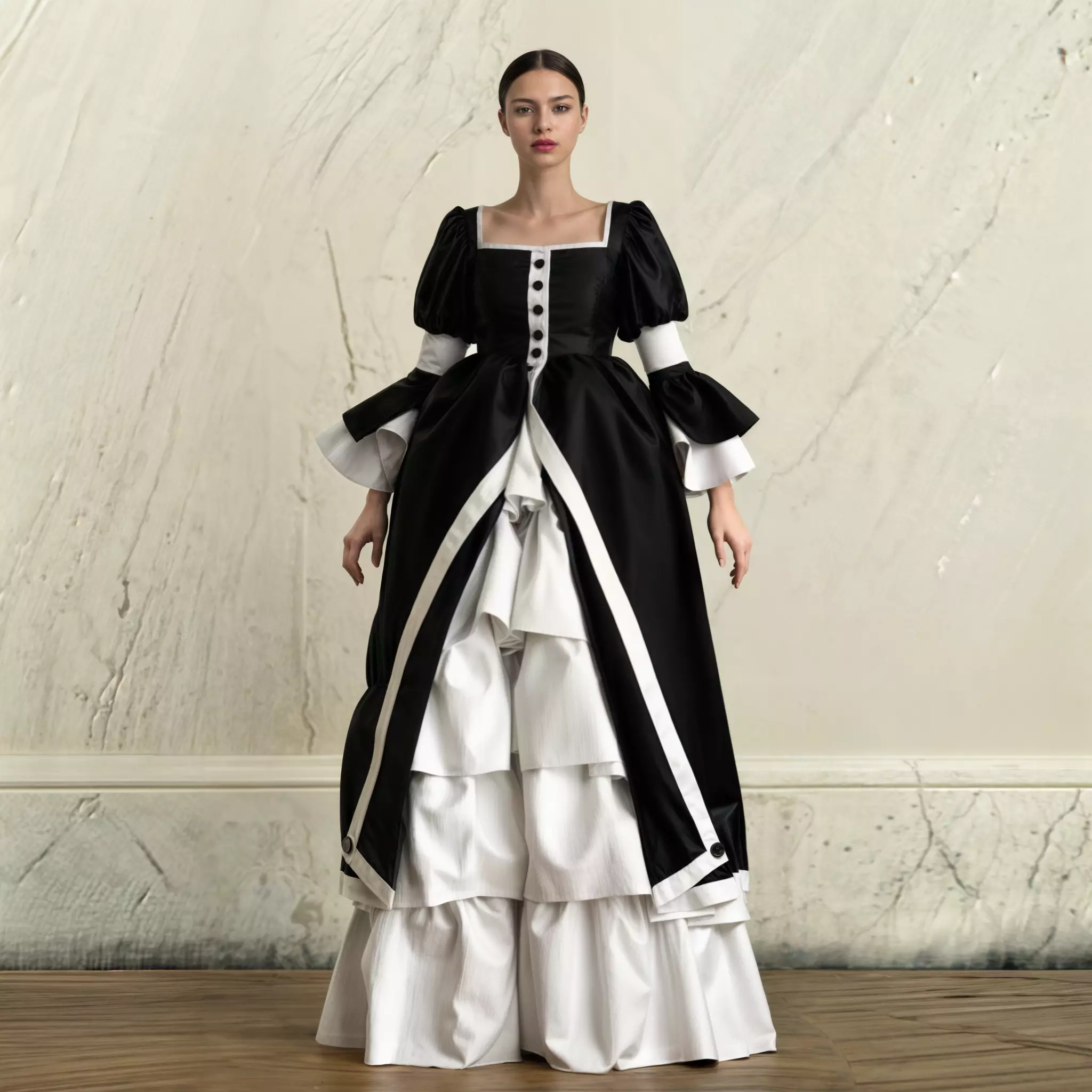 Victorian Gothic Dress 3D model