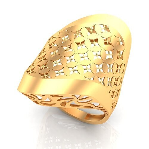 fusion women gold ring 3D print model