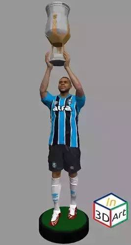 Martin Braithwaite Gremio with Trophy