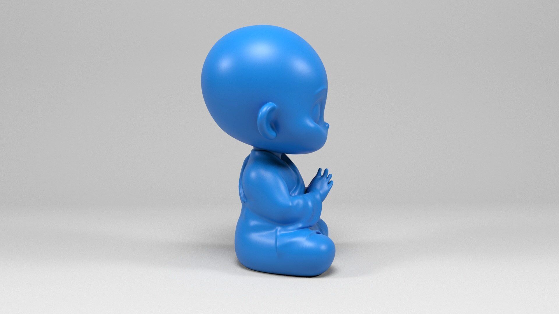 Buddhist monk 3D print model_5