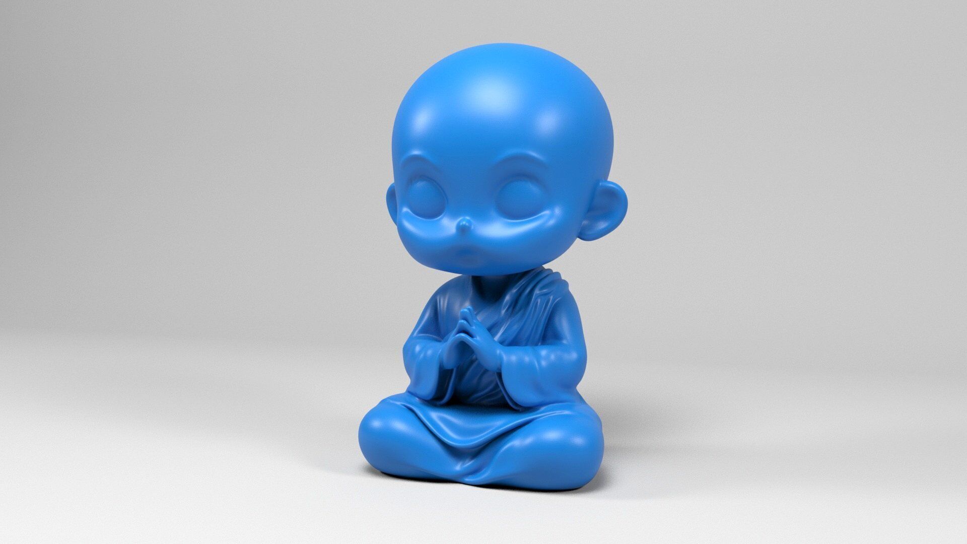 Buddhist monk 3D print model_1