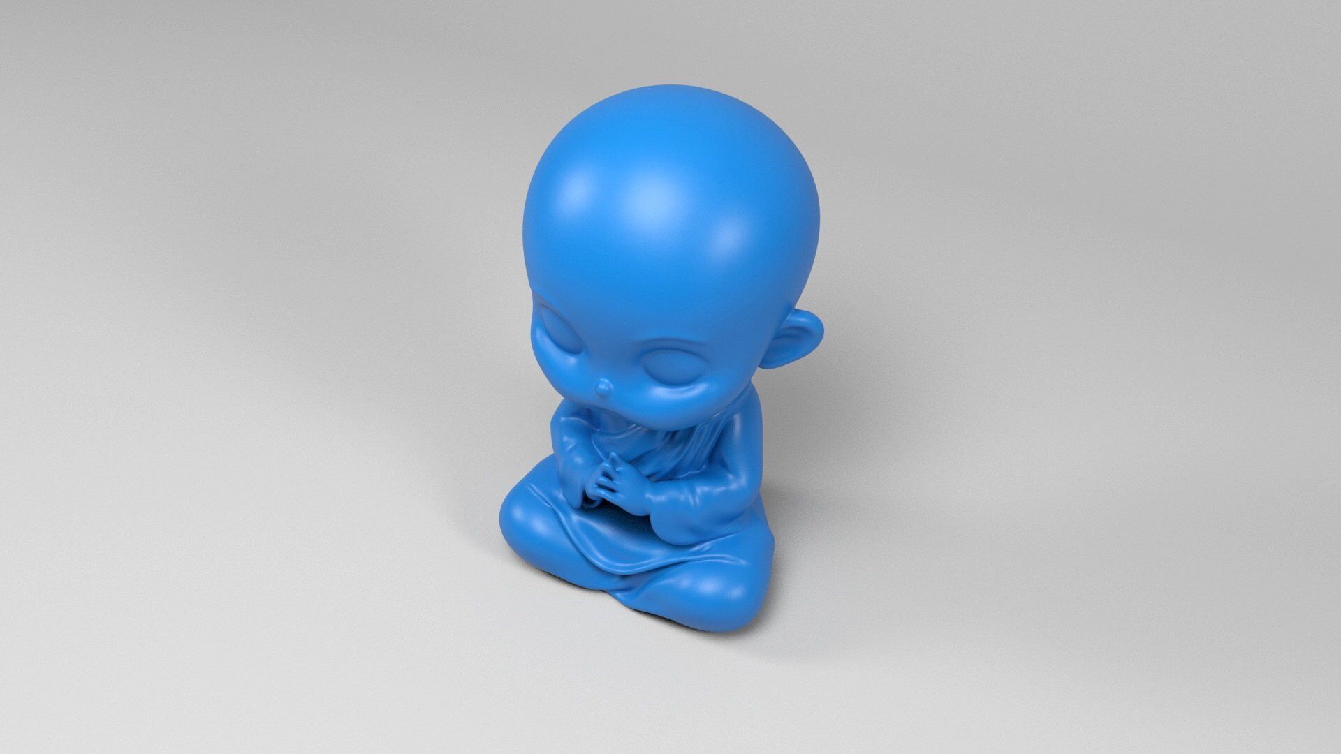 Buddhist monk 3D print model_3