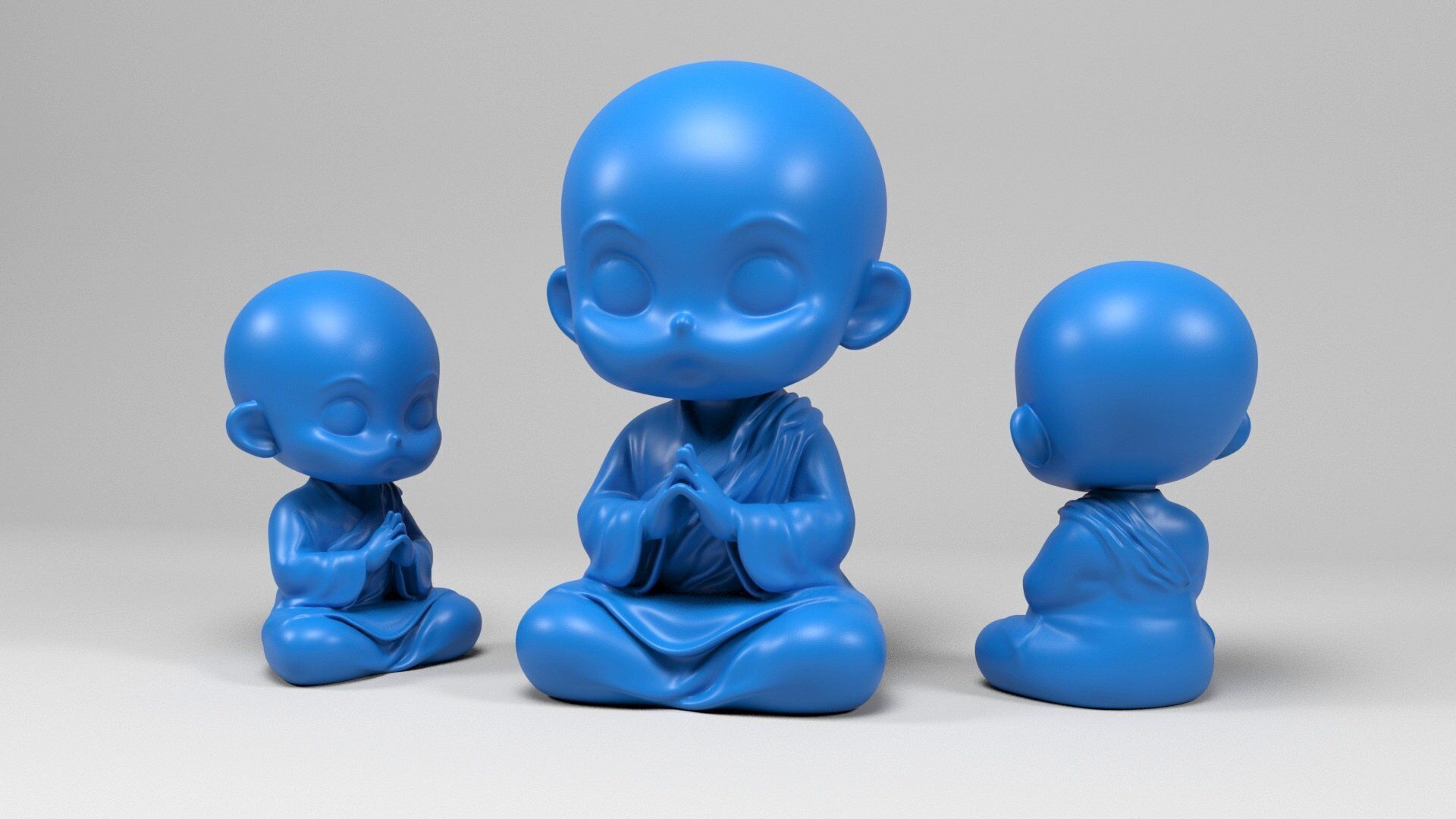 Buddhist monk 3D print model_7