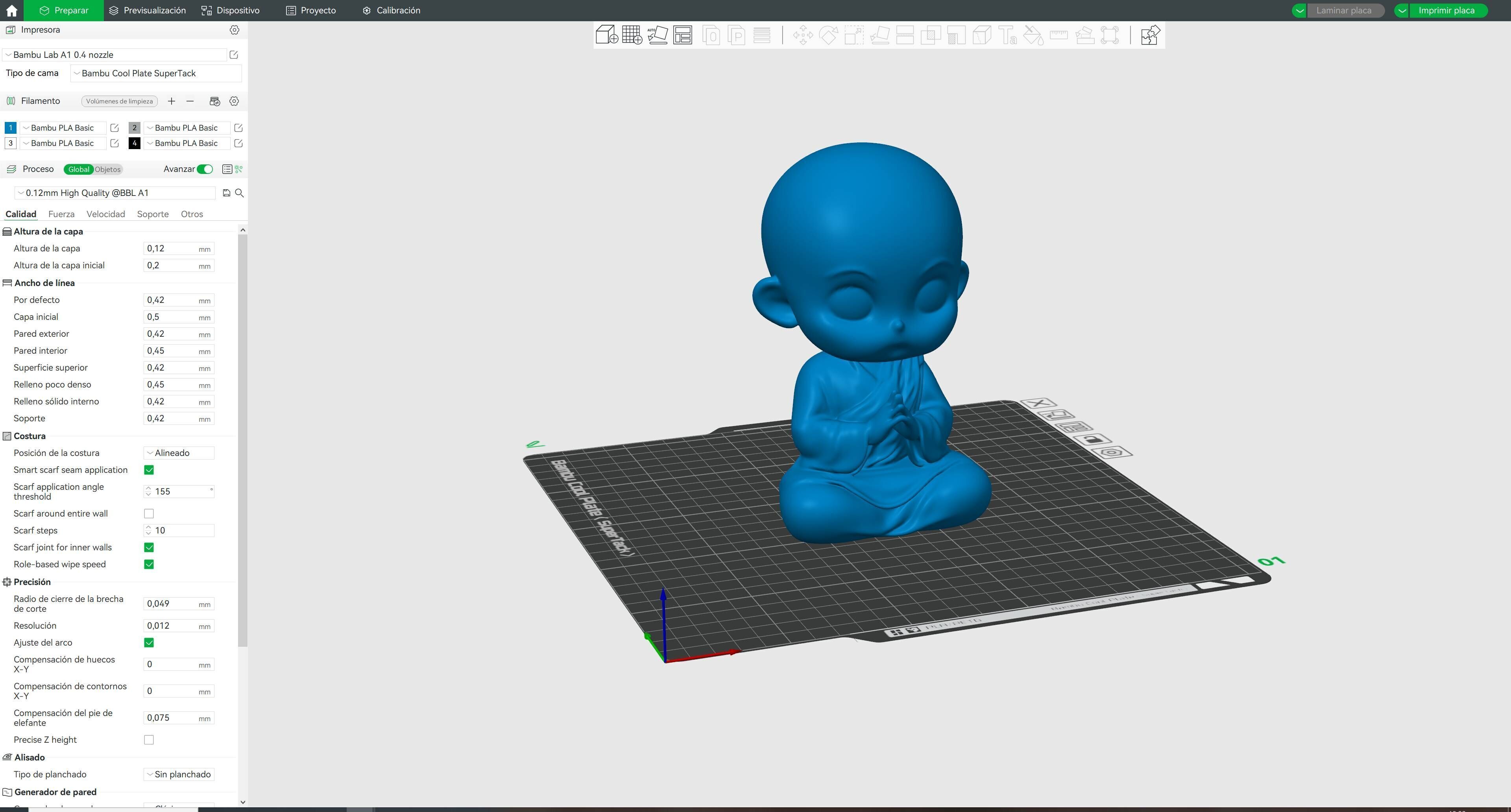 Buddhist monk 3D print model_10