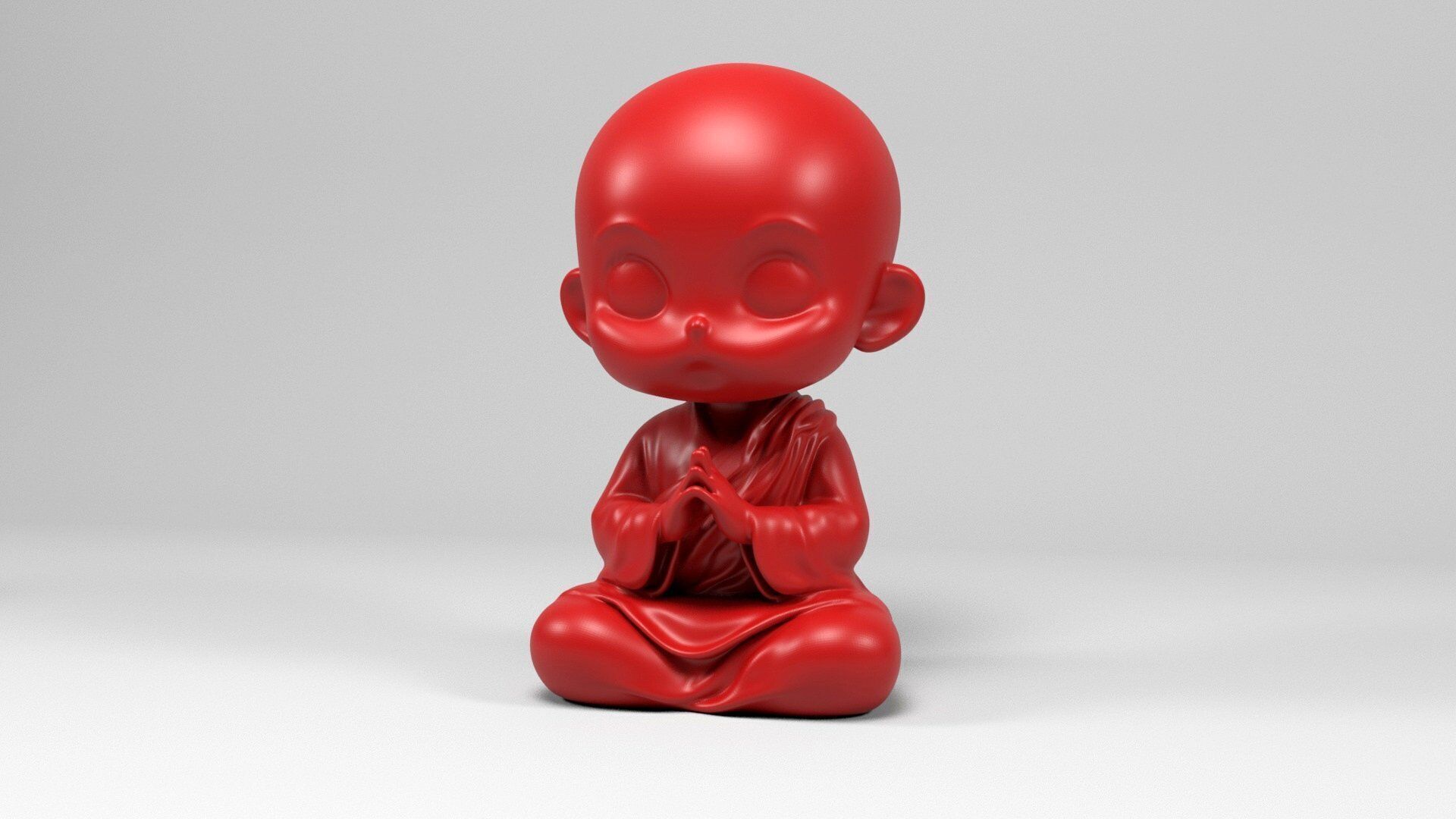 Buddhist monk 3D print model_8