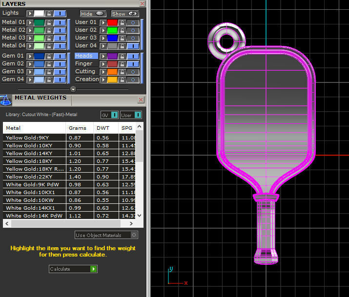 Pickleall Rocket Pendant 3D print model_3