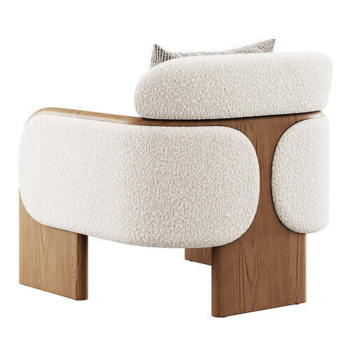 Eddie Boucle Armchair By Soho Home 3D model 3