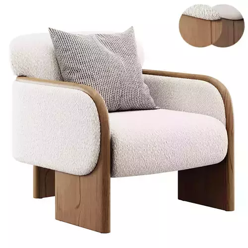 Eddie Boucle Armchair By Soho Home 3D model