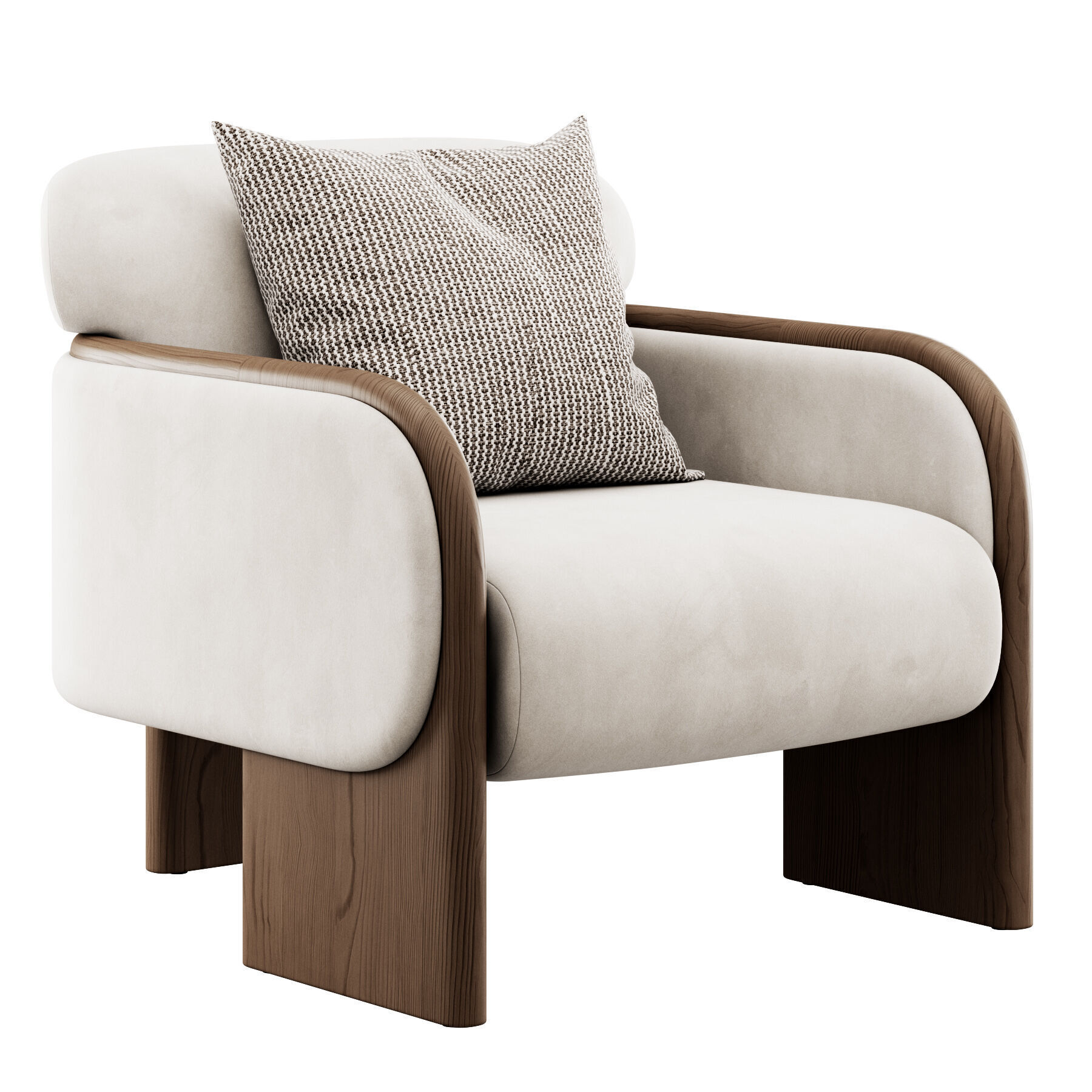 Eddie Boucle Armchair By Soho Home 3D model_1
