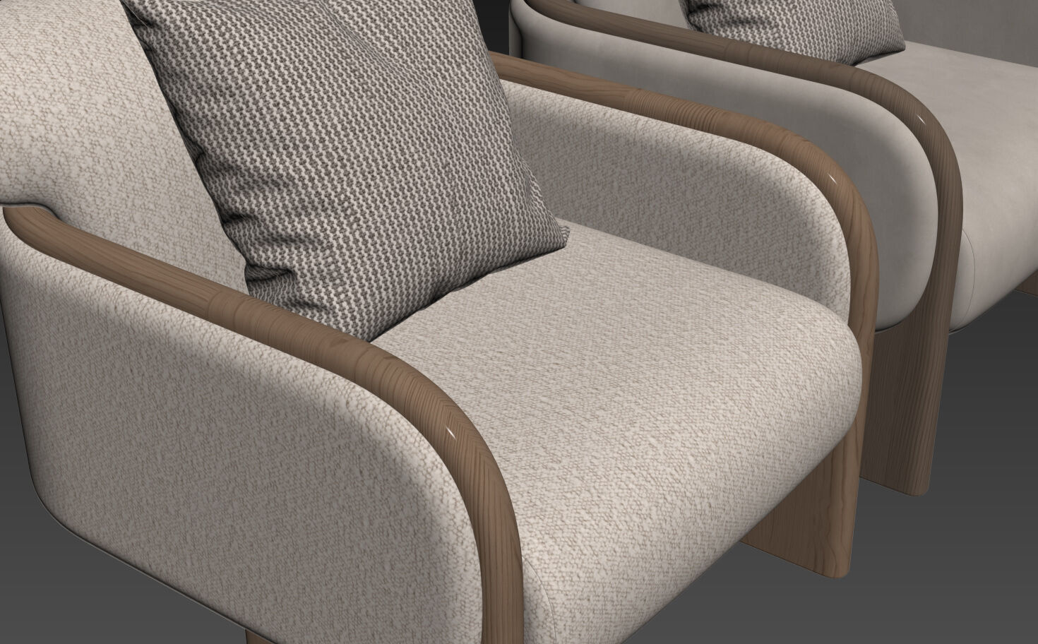 Eddie Boucle Armchair By Soho Home 3D model_9