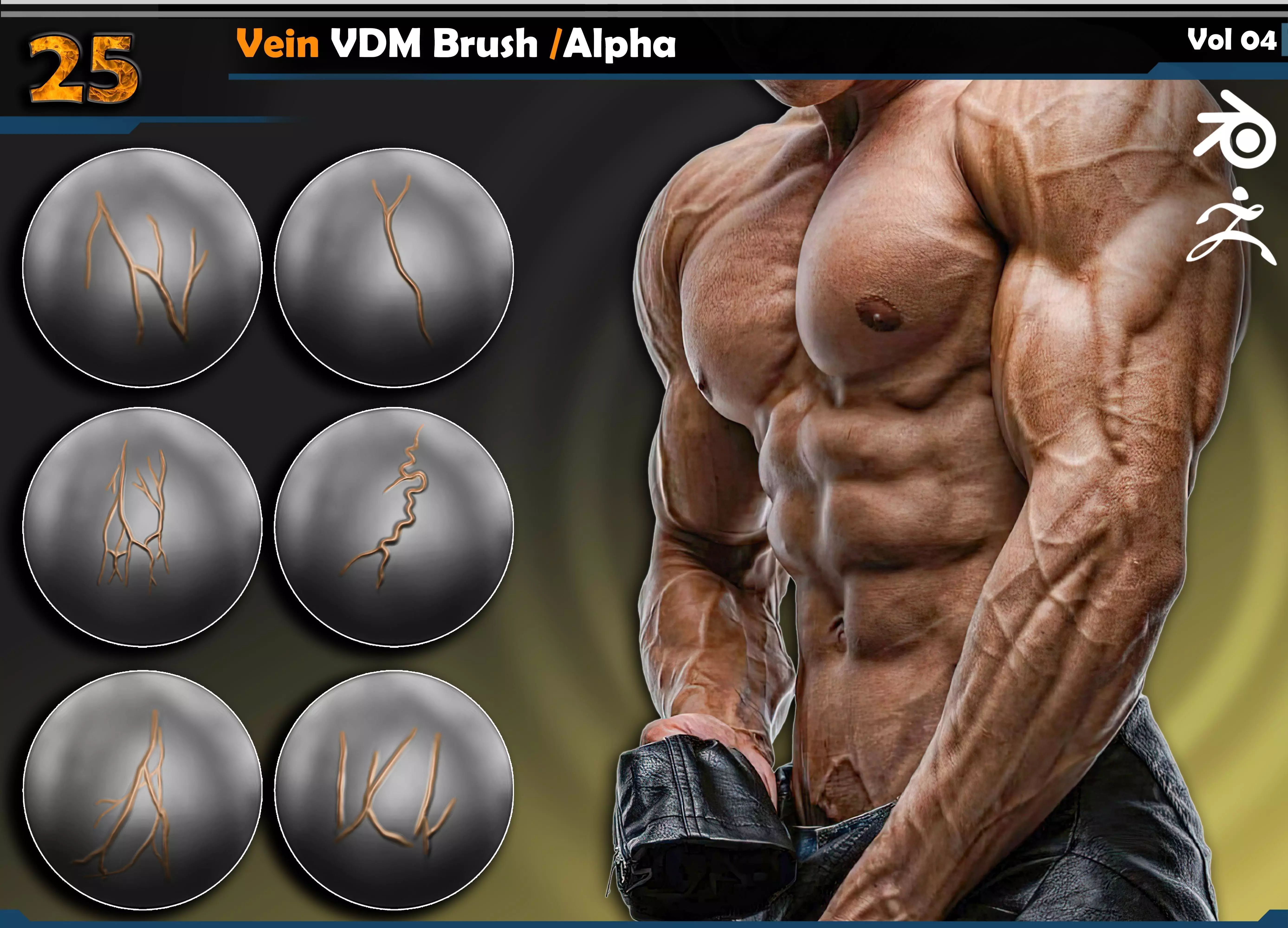 Vein VDM Brush-Alpha Vol 04 3D model