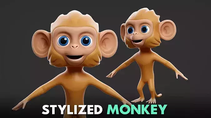 Monkey  II - Stylized  Cartoon