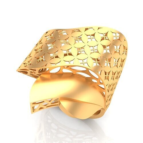 fusion women gold ring 3D print model