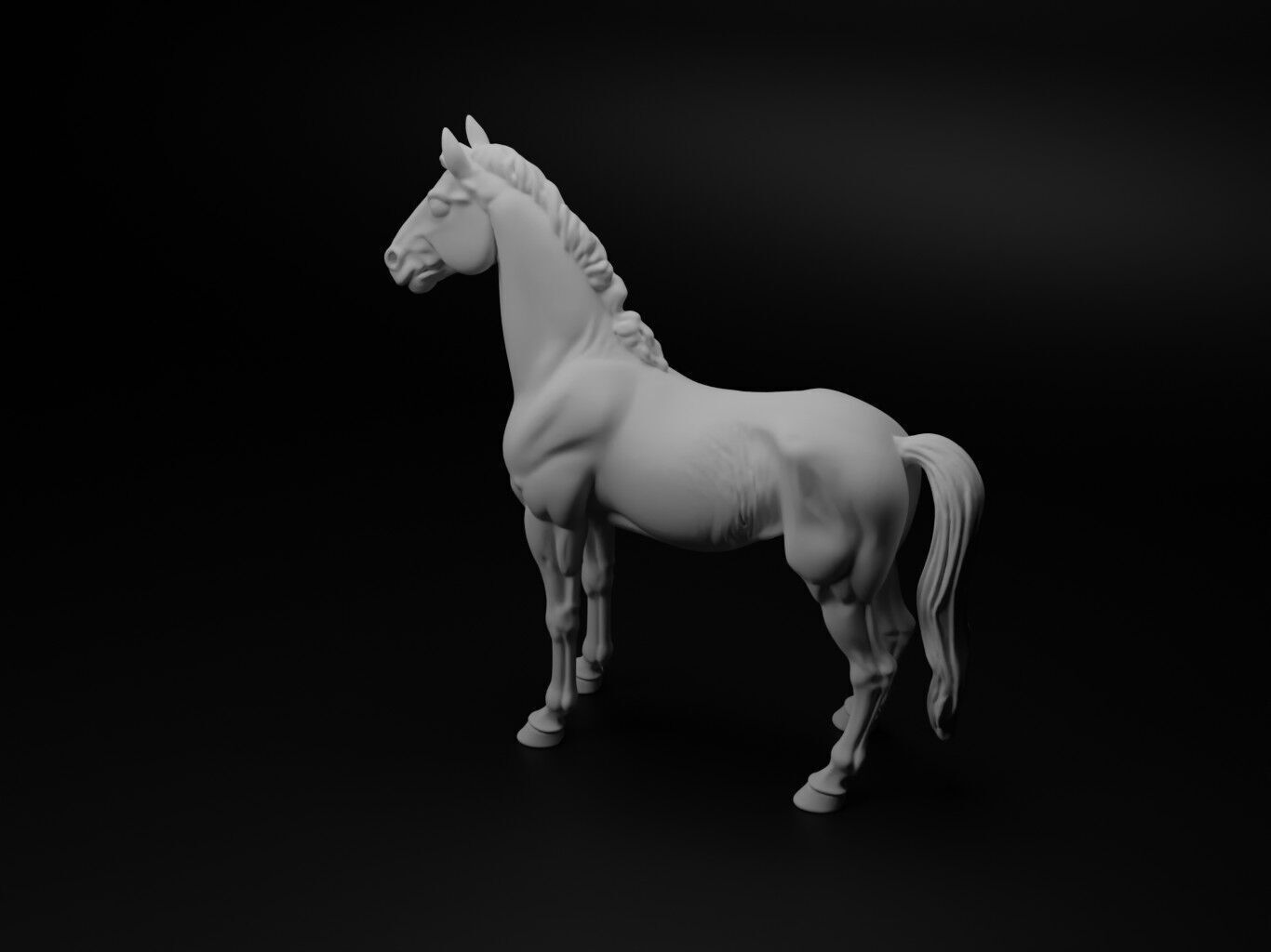 Horse Animal Figure 3D print model_1