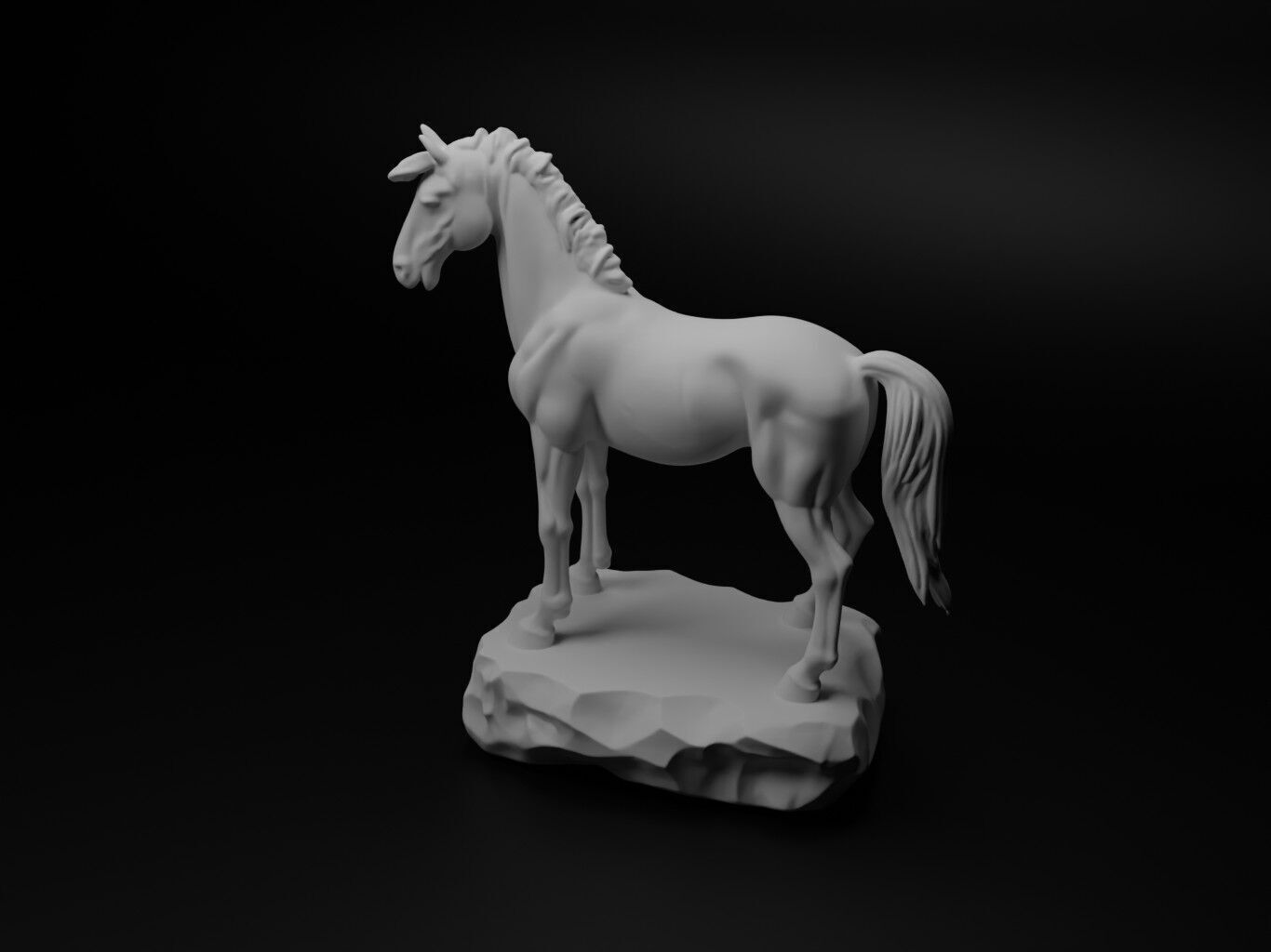 Horse Animal Figure 3D print model_1