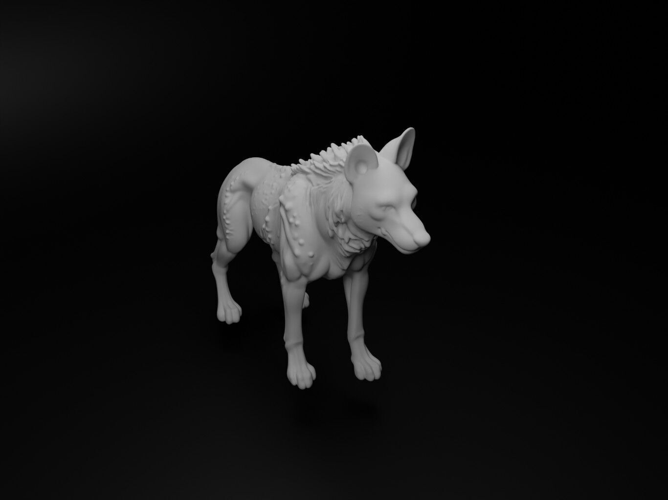 Hyena Animal Figure 3D print model_2