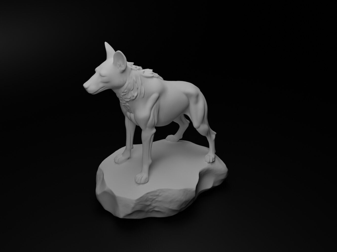 Hyena Animal Figure 3D print model_2