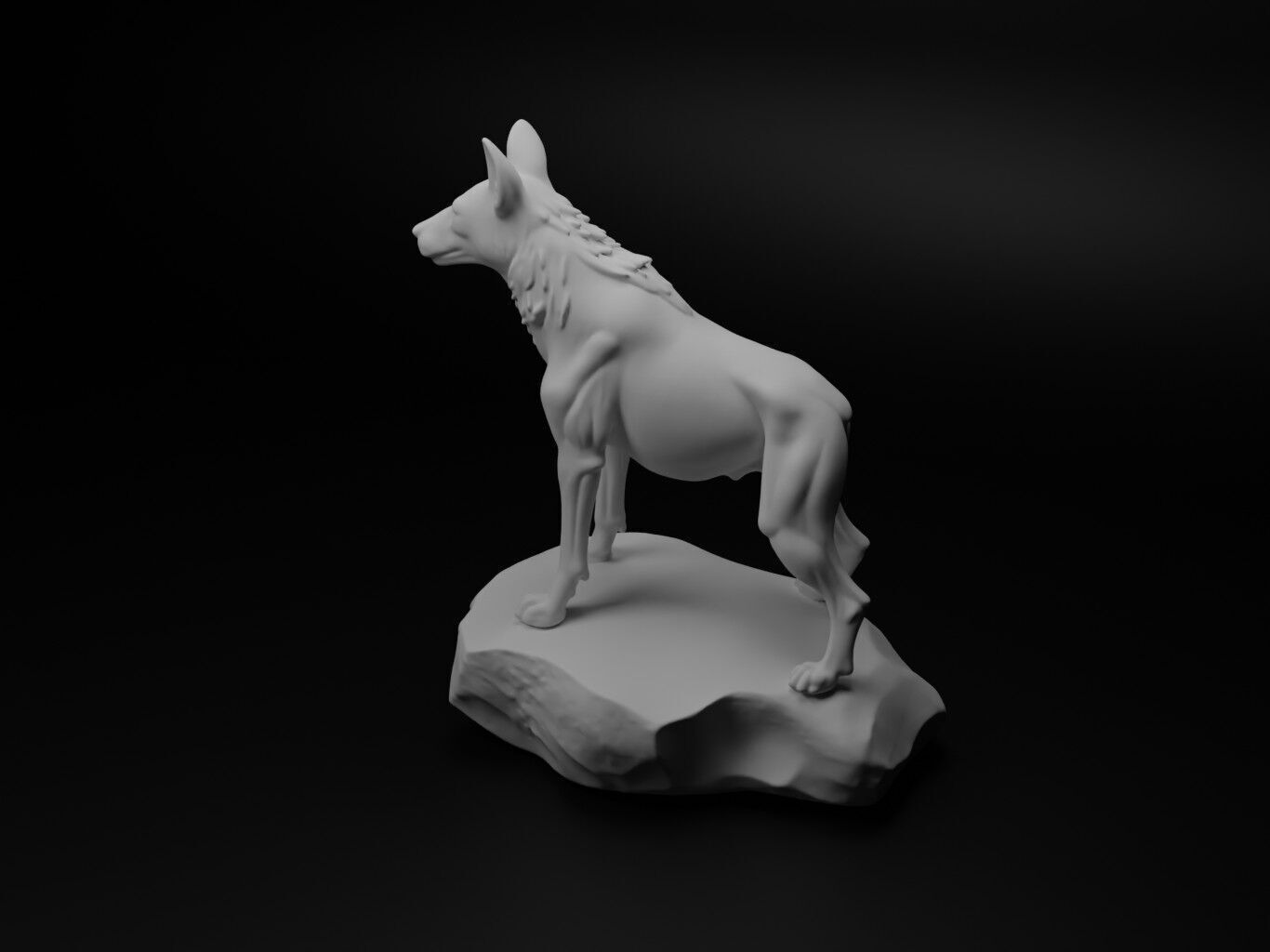 Hyena Animal Figure 3D print model_1