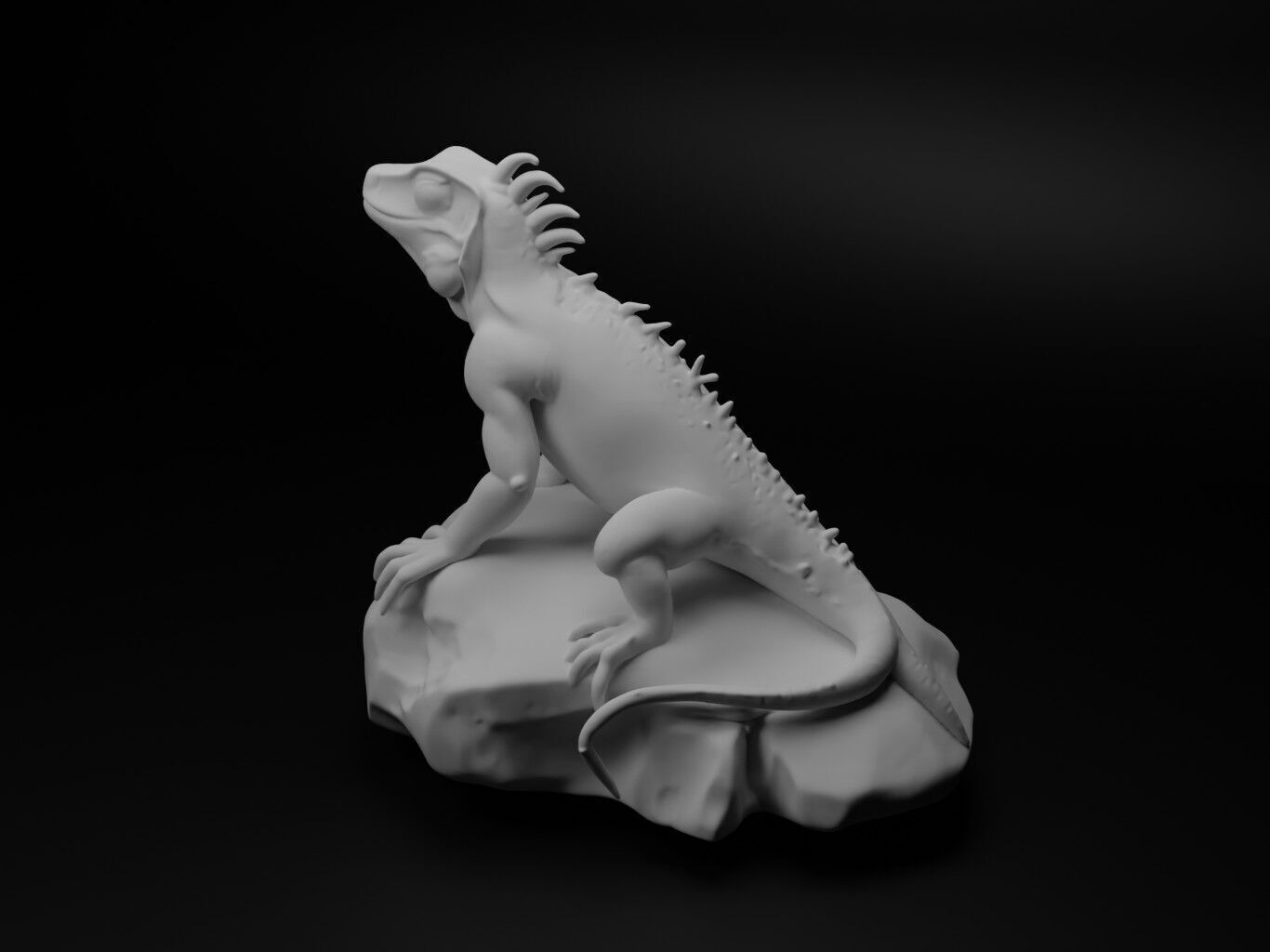 Iguana Animal Figure 3D print model_1