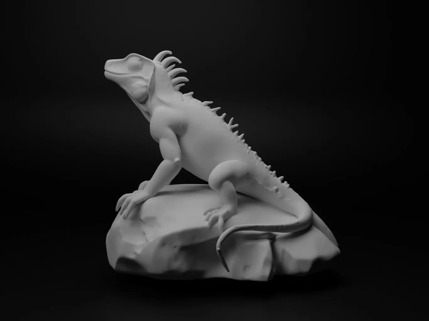 Iguana Animal Figure 3D print model_0