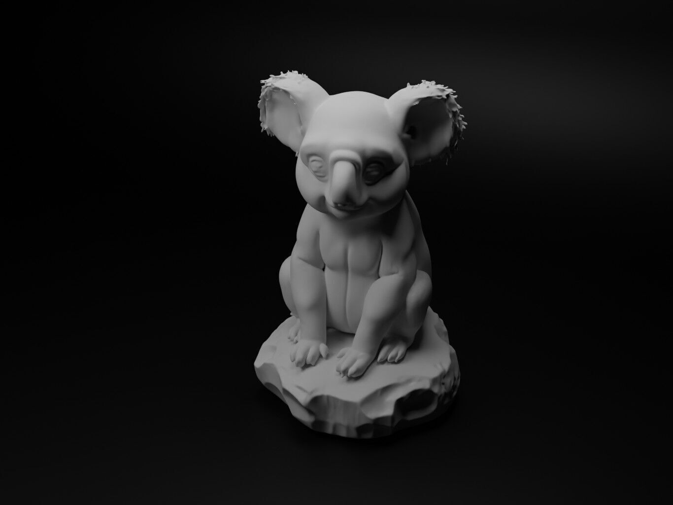 Koala Animal Figure 3D print model_1