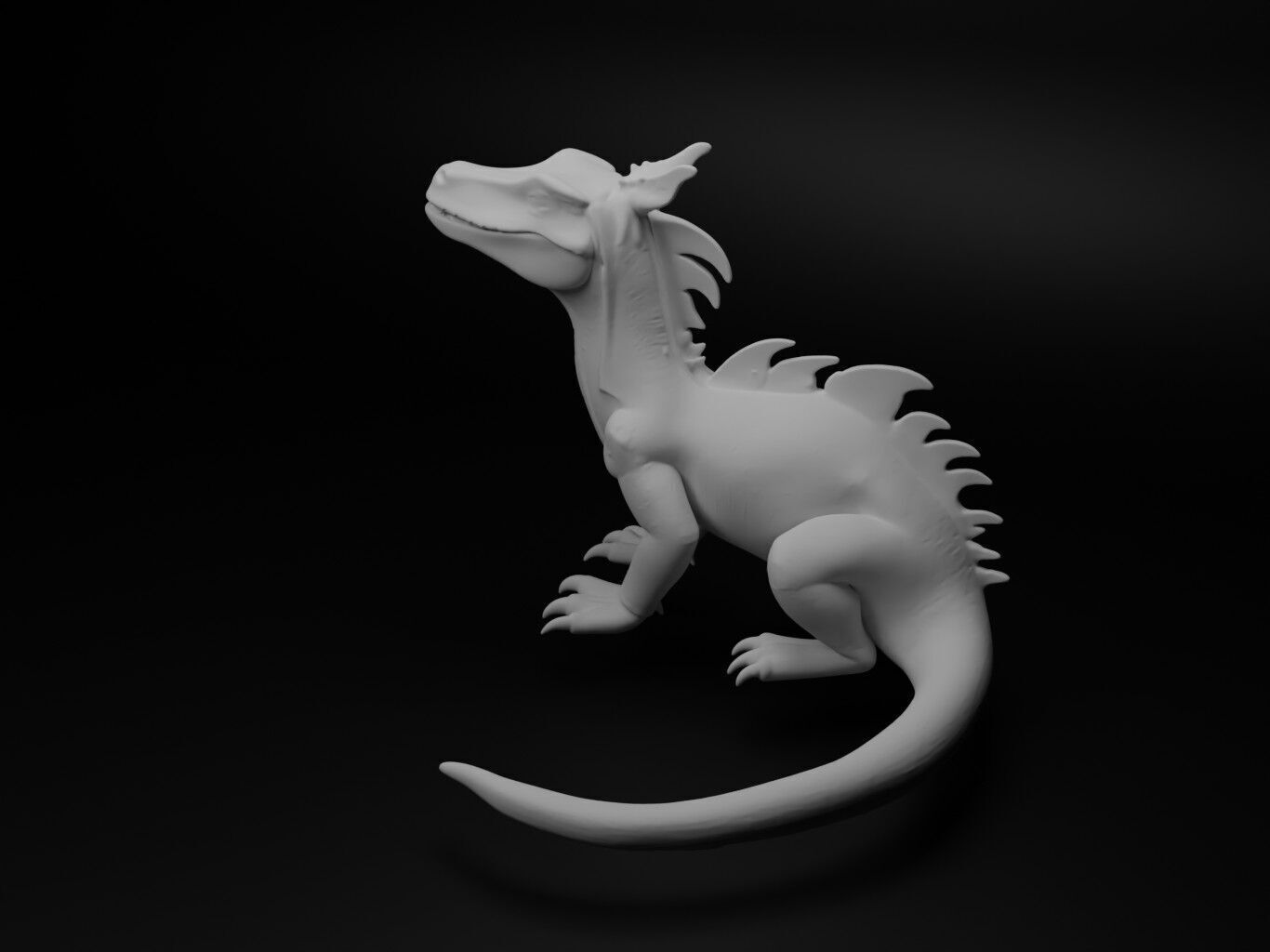 Komodo dragon Animal Figure 3D print model_1