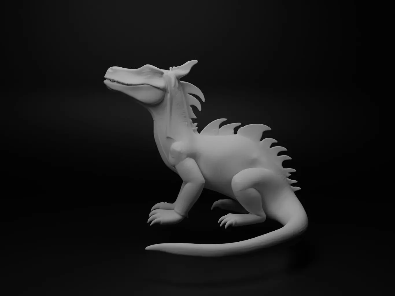 Komodo dragon Animal Figure 3D print model_0