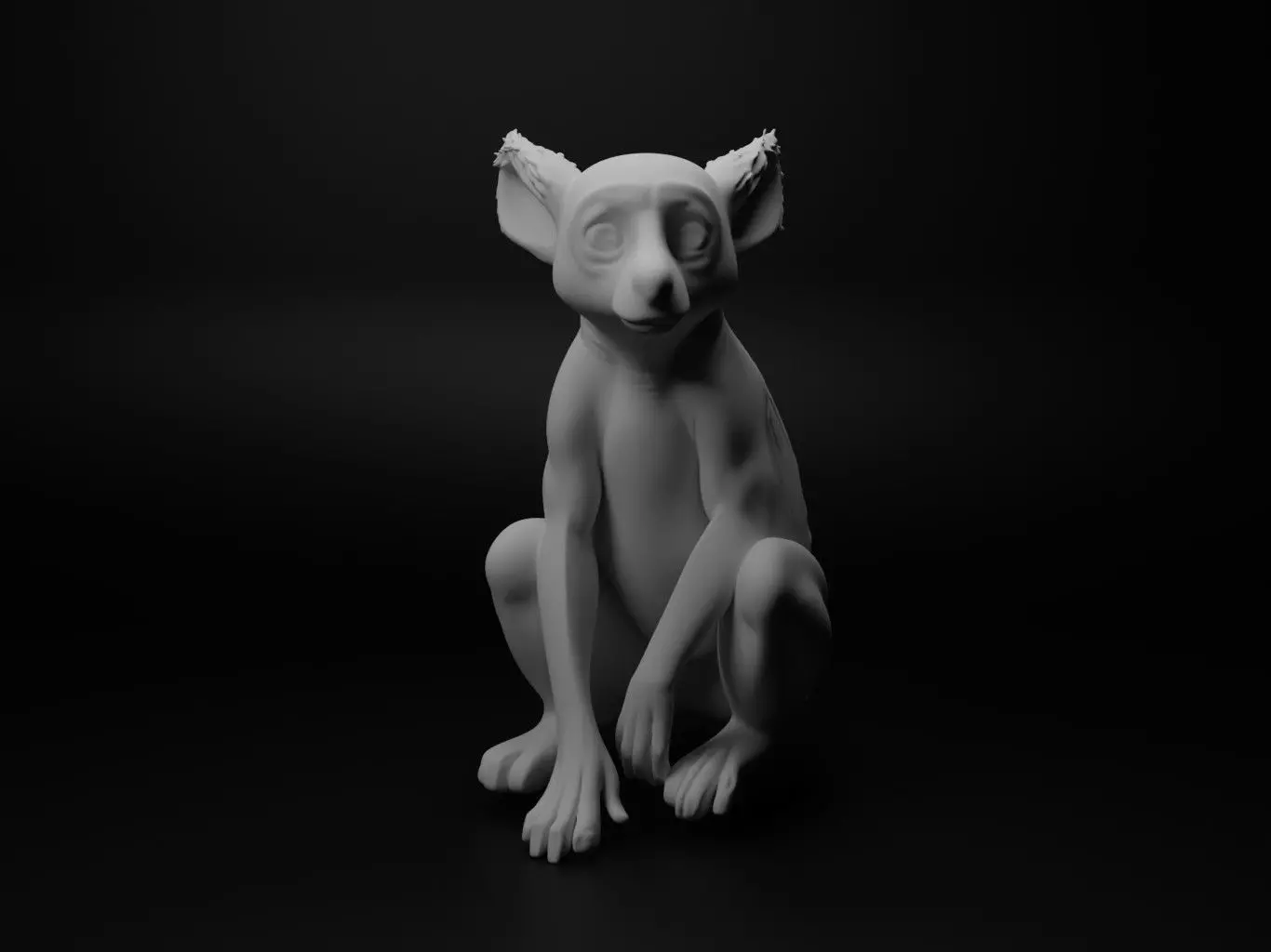 Lemur Animal Figure 3D print model_0