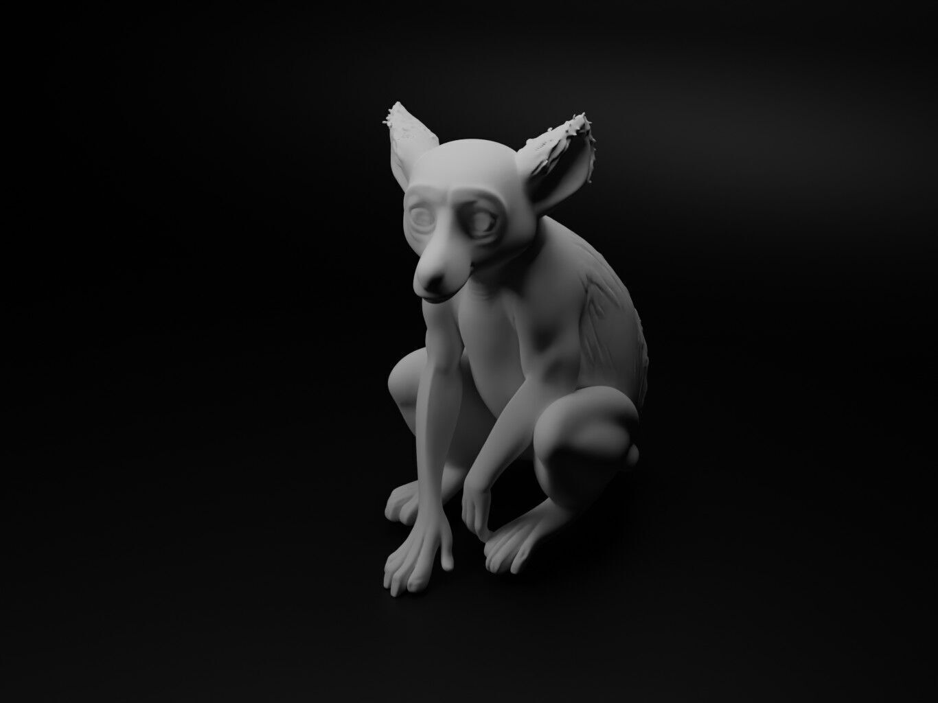 Lemur Animal Figure 3D print model_1