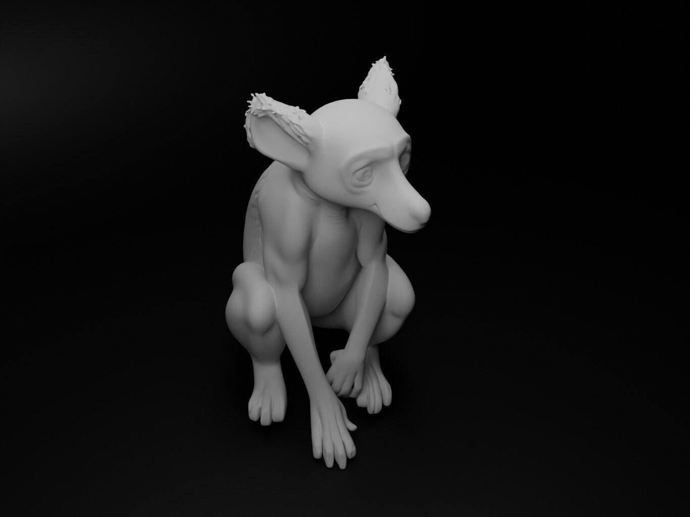 Lemur Animal Figure 3D print model_2
