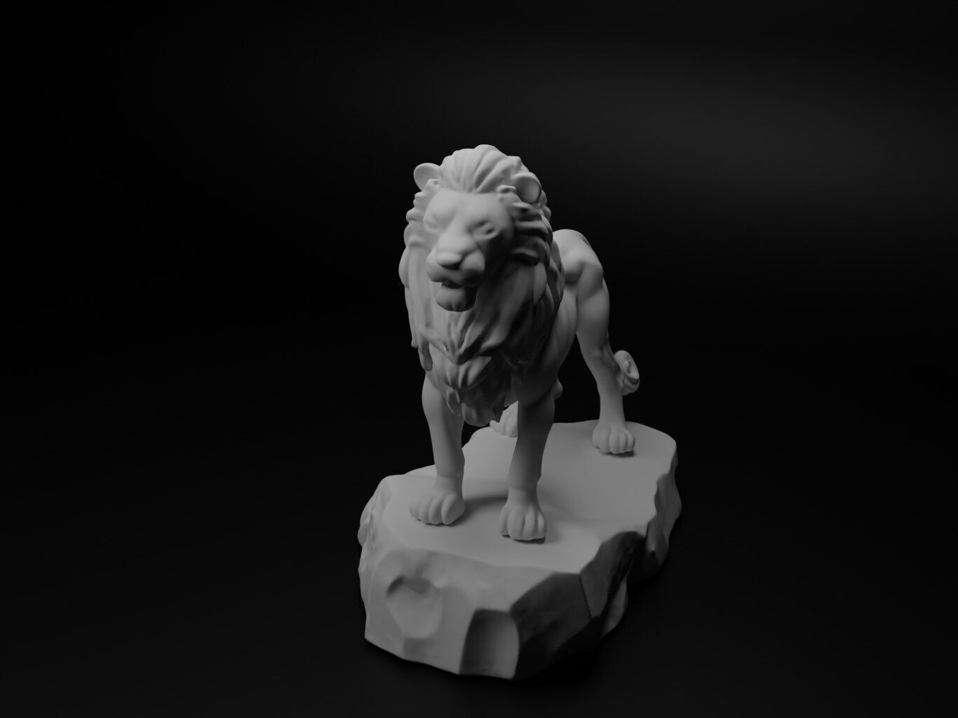 Lion Animal Figure 3D print model_1