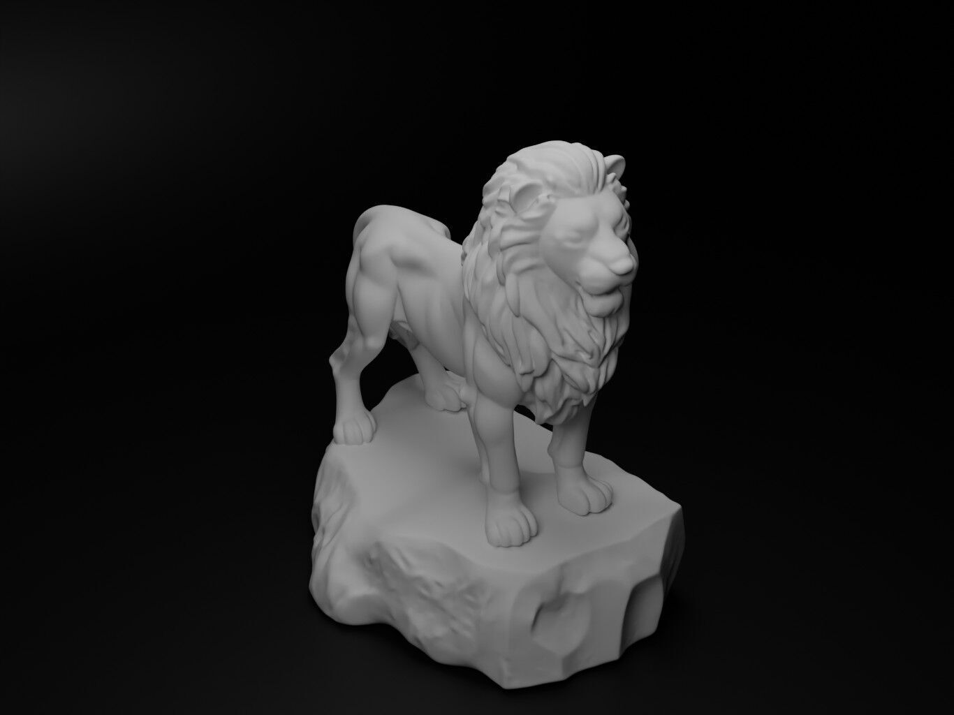 Lion Animal Figure 3D print model_2