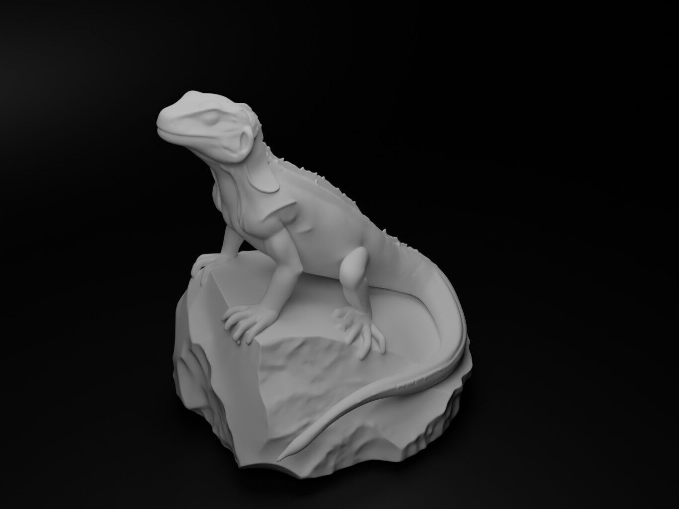 Lizard Animal Figure 3D print model_2