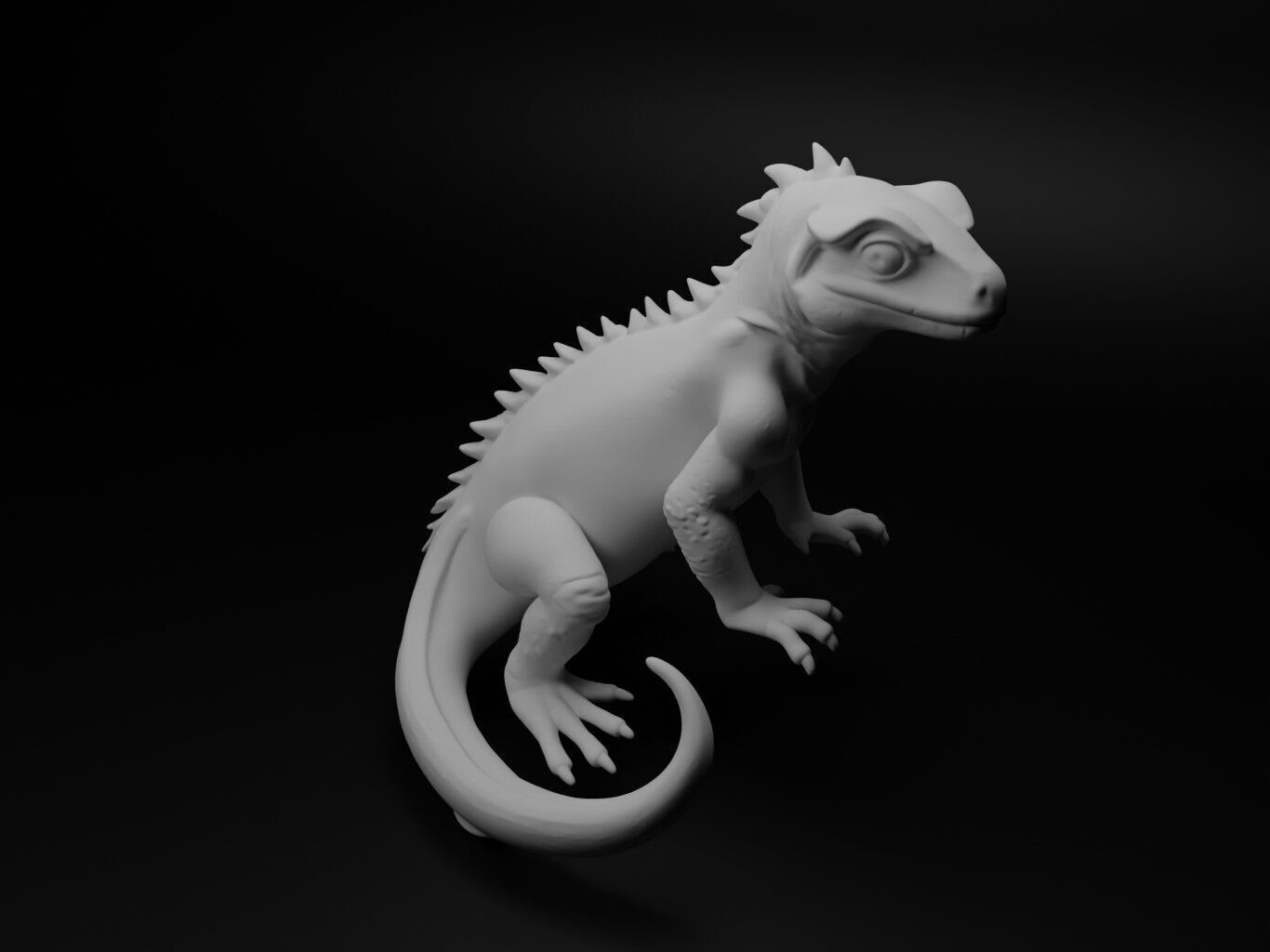 Lizard Animal Figure 3D print model_1