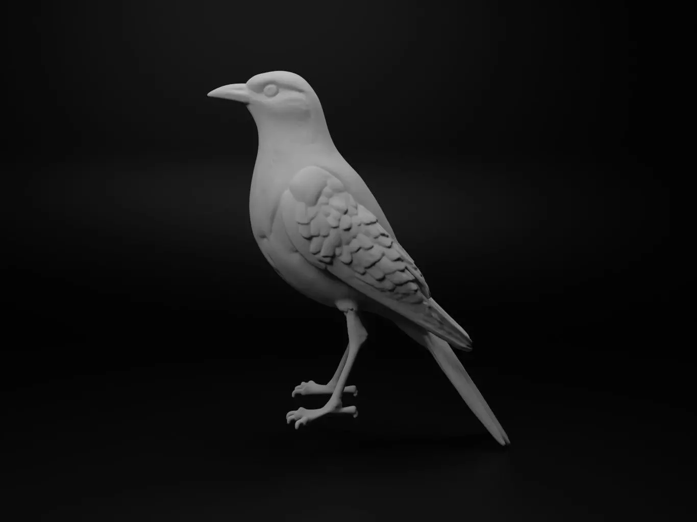 Magpie Animal Figure 3D print model_0