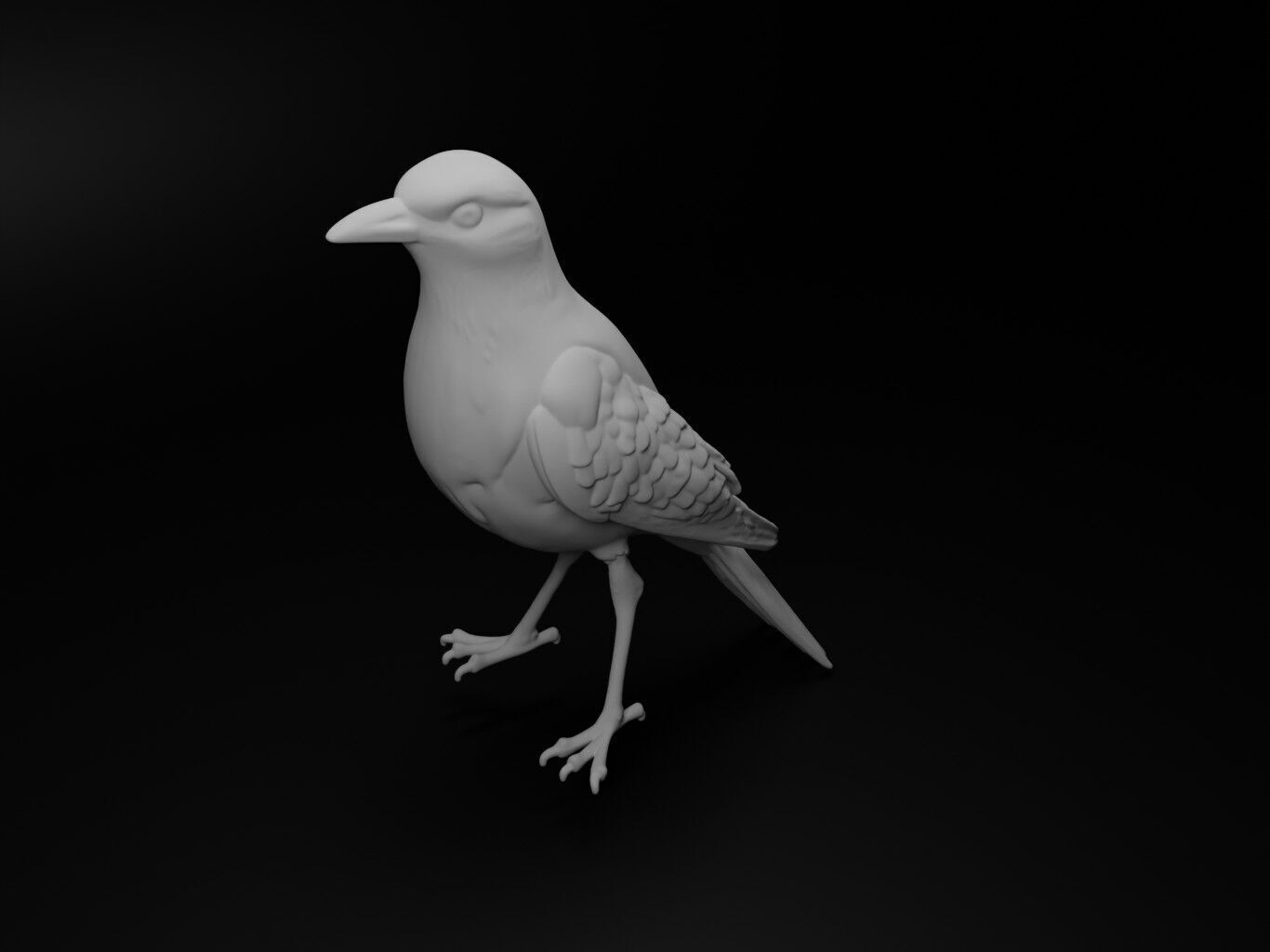 Magpie Animal Figure 3D print model_2