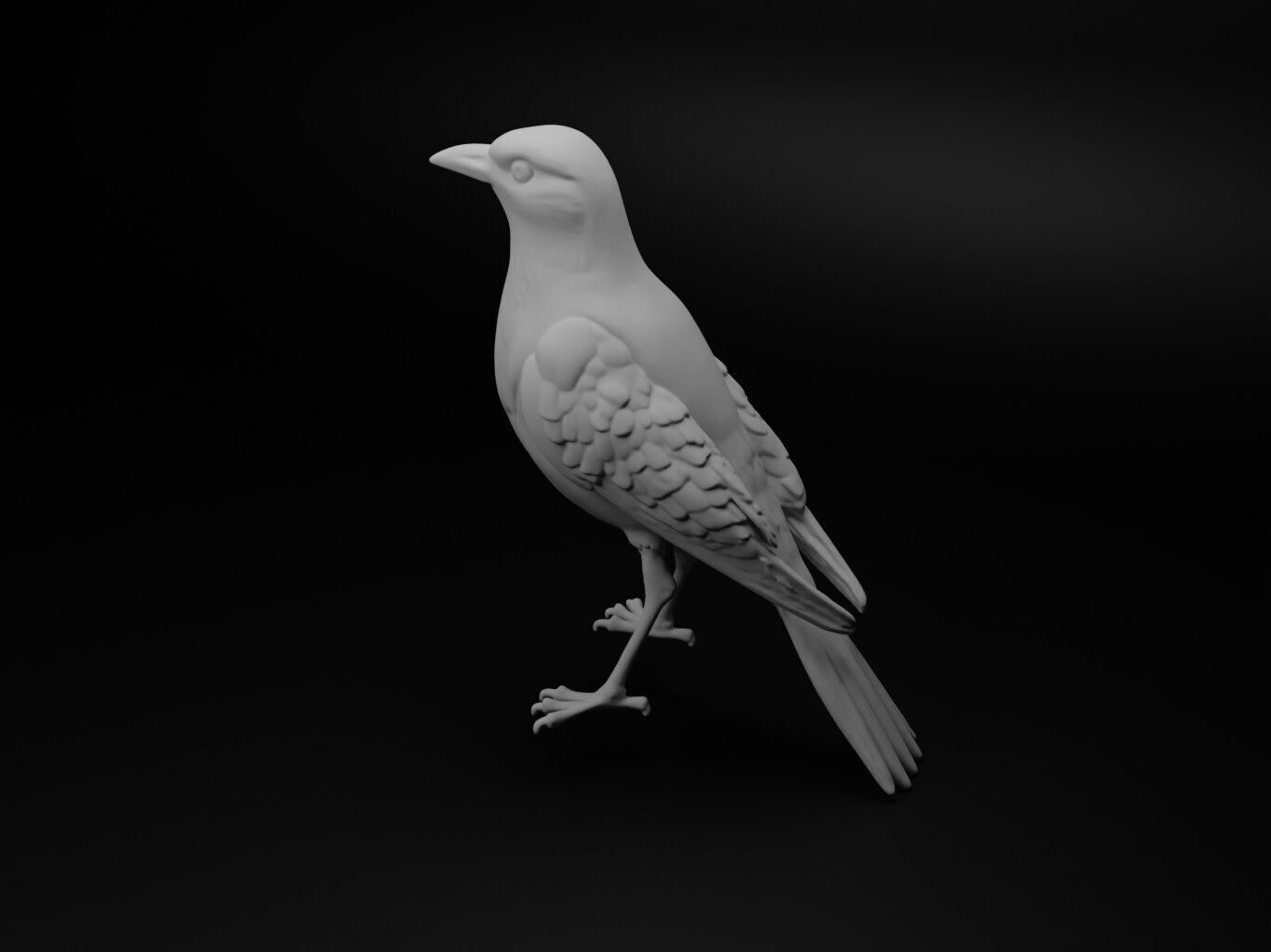 Magpie Animal Figure 3D print model_1