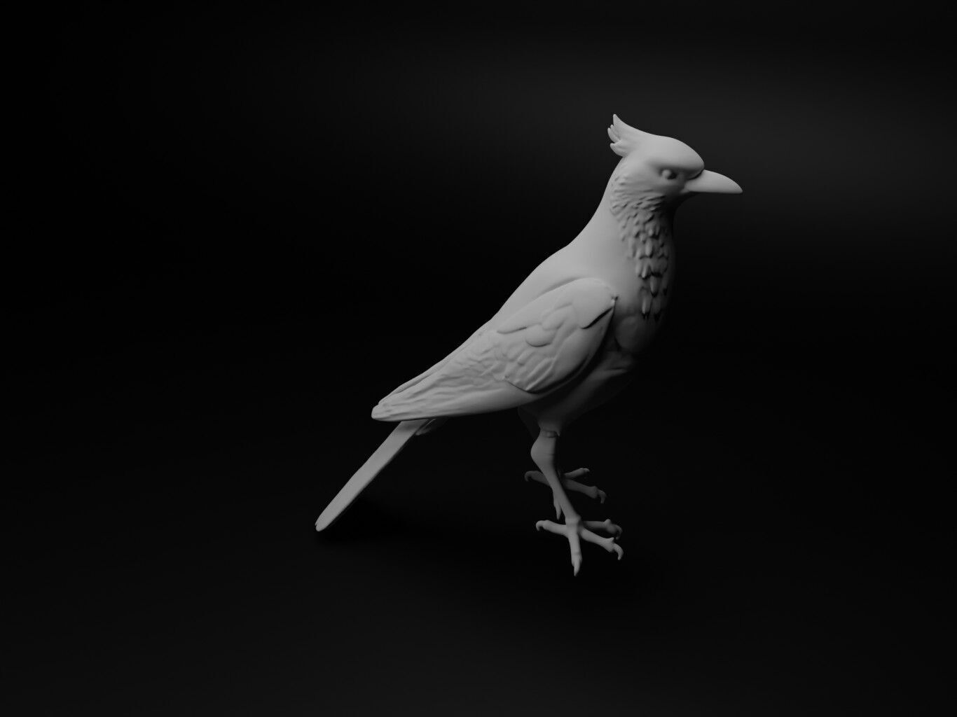 Magpie Animal Figure 3D print model_1