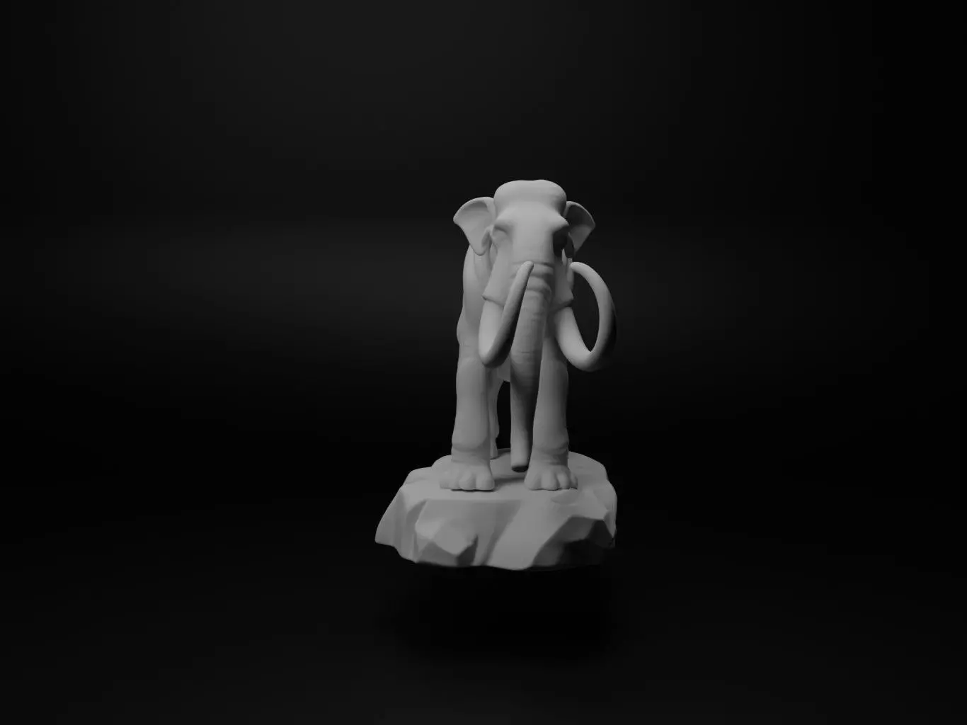 Mammoth Animal Figure 3D print model_0