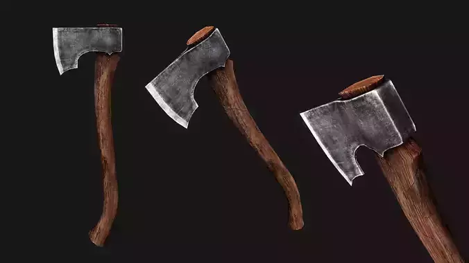 Forest Axe Low-poly 3D model
