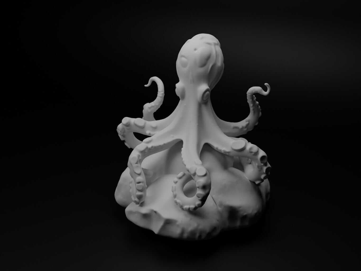 Octopus Animal Figure 3D print model_1