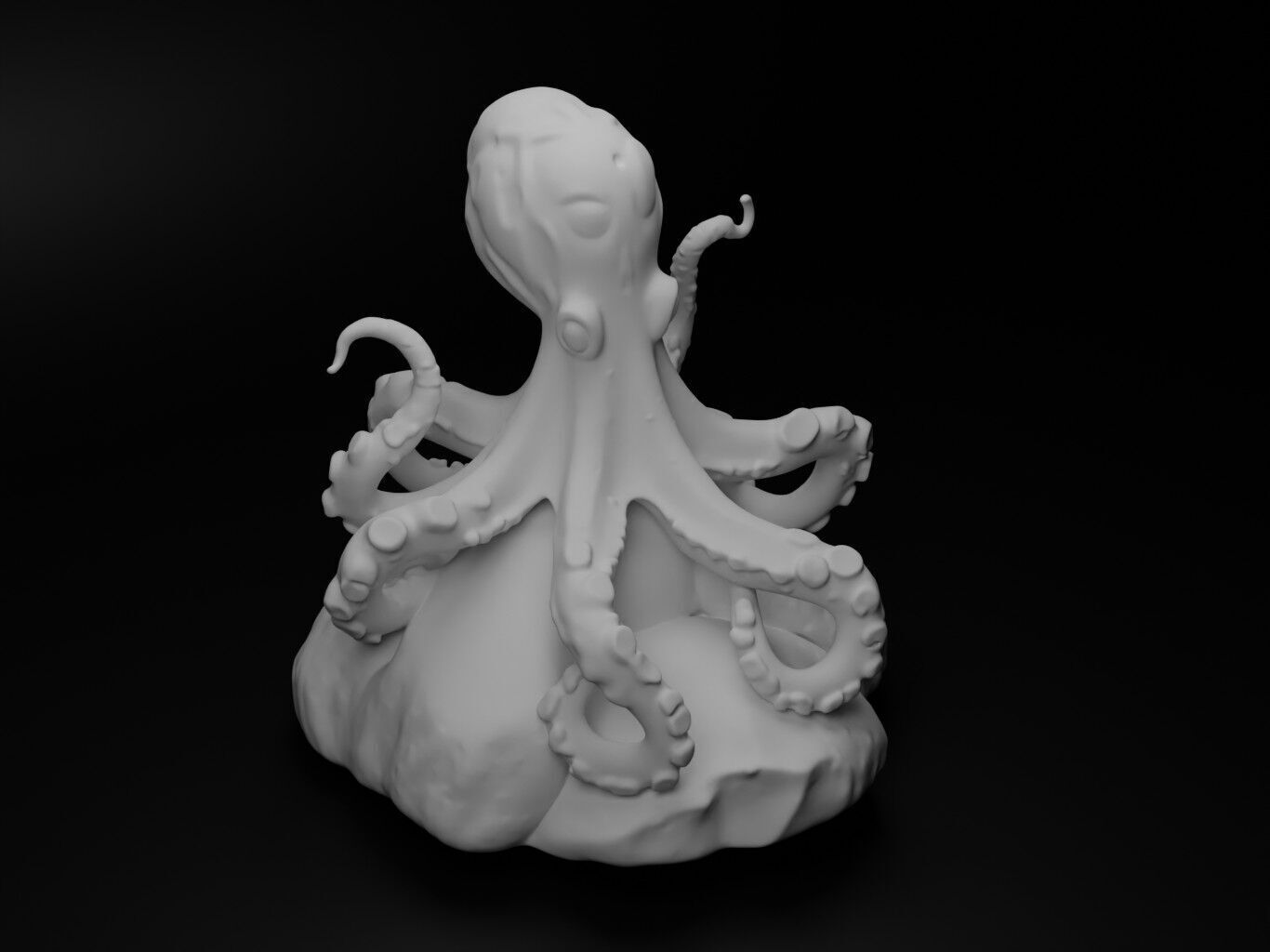 Octopus Animal Figure 3D print model_2