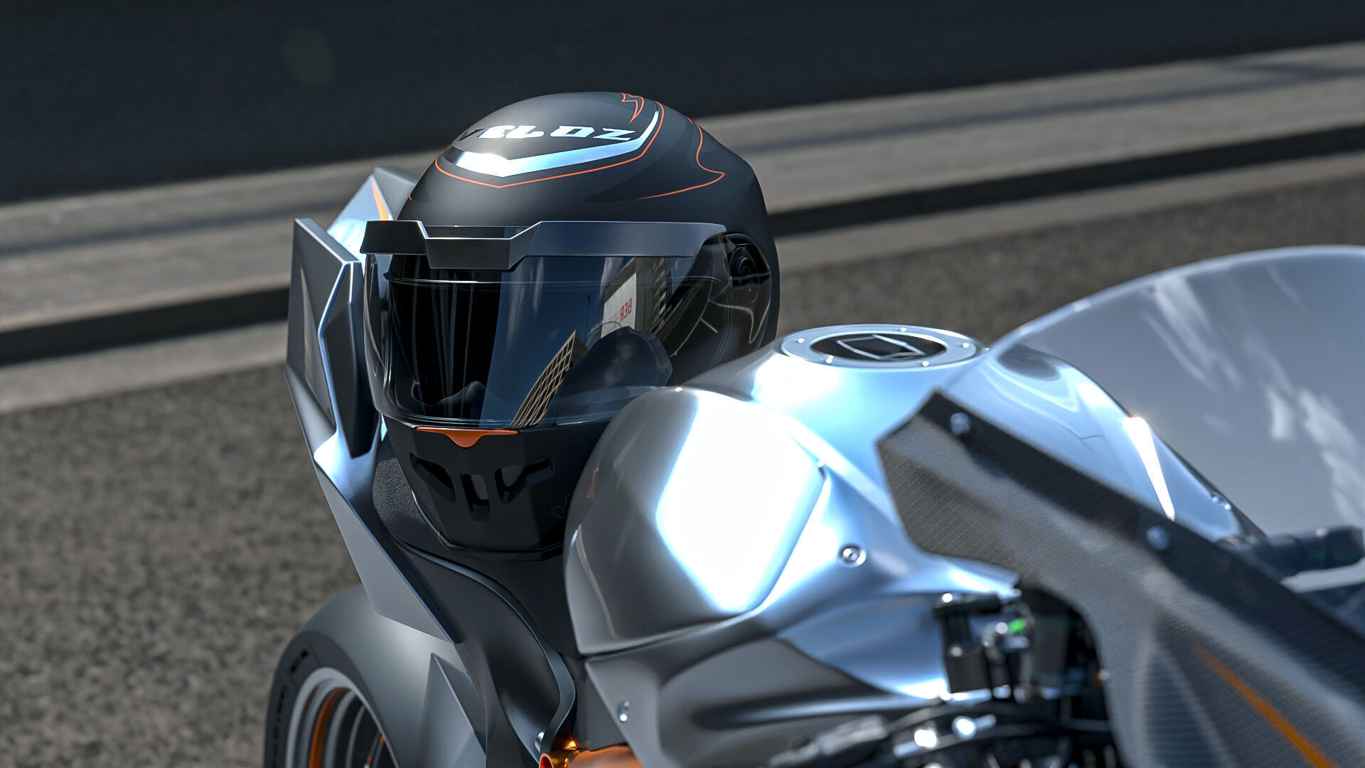 Black Helmet - Maya File - Blender File - FBX - OBJ 3D model_5
