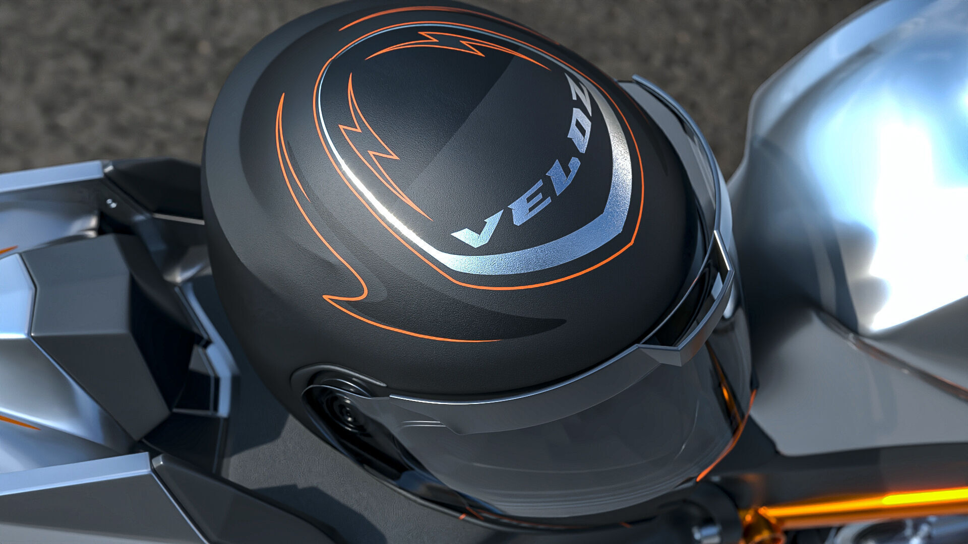 Black Helmet - Maya File - Blender File - FBX - OBJ 3D model_6